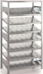 Schuin oplegrek 2 rijen FTD HxLxD 2000x1000x1000 mm, gegalvaniseerd Meta Clip S3 DAR 1800 kg 12 planken