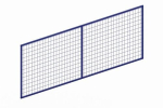 Achterwandrooster voor palletstellingen HxL 500x2700 mm, RAL 5010 META Multipal