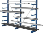 Draagarmstelling enkelzijdig HxLxArm-L 2000x2700x500 mm, RAL 5010 Meta Atlas ST 3 statief 5 armen