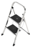 Folding step 2 steps Platform height 470 mm Aluminium with steel steps