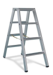Stufenstehleiter Alu 2x12 Stufen Leiterlänge 3,39 m, Arbeitshöhe 4,65 m Zarges Saferstep B