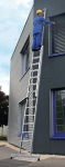 2-piece extension ladder with traverse Aluminium 2x18 rungs Ladder extended 9180 mm