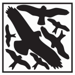 Zelfklevende folie Vogelsymbolen 320x290 mm
