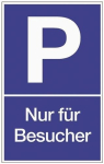Plastic bord, blauw m. witte indicator 250 x 400 mm