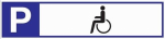 Aluminium uithangbord Parkeerplaats voor gehandicapten 460x110 mm