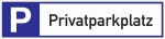 Aluminium uithangbord Privatparkplatz 460x110 mm