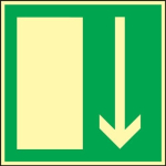 Schild Kunstst. Nooduitgang fotoluminescent