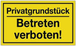 Bord Kunststof informatiebord Privé-eigendom betreden verboden 250 x 150 mm