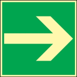 Schild Kunstst. Richtingaanduiding fotoluminescent