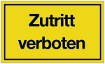 Bord Kunststof informatiebord Toegang verboden 250 x 150 mm