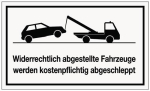 Bord Kunststof informatiebord Onwettig geparkeerd Voertuigen zijn kosten-