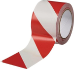 Bodenmarkierungsband L=33 m, B=75 mm, rot/weiß selbstklebend PVC