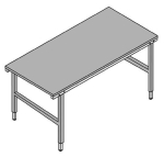 Verpakking & werktafel BxDxH 2000x920x690-960 mm Handmatig in hoogte verstelbaar