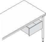 Lade geschikt voor inpaktafel B520xD500xH150mm Plaatstaal antracietgrijs, RAL 7016