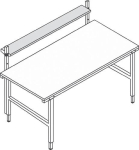 Legplank voor inpaktafel BxDxH 1600x400x30 mm Hout
