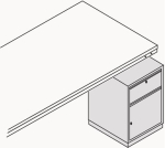 Opbergkast, plaatstaal BxDxH 535x600x785 mm antraciet grijs, 1 lade