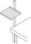 Universele plank BxDxH 440x520x90 mm zilvergrijs Geschikt voor het inpakken van tafelpoten