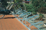 Bicycle hanger parker 4-seater L 1400 mm, for mounting screws 90 degrees