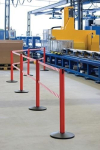 Belt post red double Ø 70xH1000mm Belt red/white