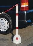 Parking pillar with barrier post filled 10 kg with end cap