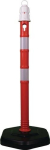 Vergrendelingspaal met bevestigingsmateriaal Ø 63xH.1000 mm voor staander met oog PP wit/rood
