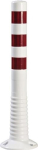 Vergrendelingspaal met bevestigingsmateriaal Ø 80xH.750 mm om vast te schroeven PU wit/rood