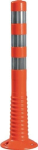 Vergrendelingspaal met bevestigingsmateriaal Ø 80xH.750 mm om vast te schroeven PU oranje/wit