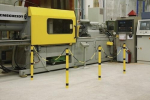 Stalen vergrendelingspaal Dm. 60 mm zwart-geel