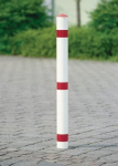 Afzetpaal, staal, rood-wit Staal voor plaatsing in beton Ø 76xH900mm rood/wit