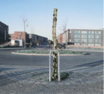 Boombeschermer zonder dwarsbalk 360x1500/1000 mm staal fzn Voor plaatsing in beton GAH 772376