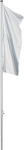 Vlaggenstok 1-delig HxØ 6 m x 75 mm Hard geanodiseerd aluminium, slinger