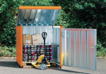 Gegalvaniseerde materiaalbak, met bodem BxDxH 1420x1080x1470 mm
