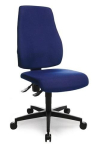 Bürodrehstuhl Gestell schwarz Polsterfarbe royalblau
