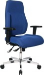 Bürodrehstuhl ohne Armlehnen Sitzhöhe 430-510 mm Synchron-Technik, blau