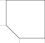 Trapezoidal plate with support leg WxD 1200x1200 mm maple decor Belo