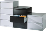 Hängeregistraturschrank 2 Schubladen HxBxT 733x787x590mm 2-bahnig lichtgrau