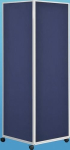 Litfasssäule, mobil B650xT650xH1800 mm Textilbezug königsblau