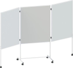 Presentatiewand 3 stuks B 2700xD 500xH 1800 mm Textielhoes lichtgrijs Witb.