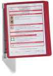 Wandhalter Komplett-Set 5 Sichttafeln und Profilrahmen rot