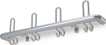 Wandgarderobe Garderobenträger Aluminium 40 mm Aluhaken, 1400 mm L.