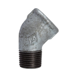 Angle 45° No.121 galvanised I/A Rp/R 1" ISO/EN A4/45°