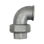 Angle connector no. 95 galvanised I/I Rp flat sealing ISO/EN UA1