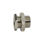 Bulkheadfitting waarde lijn serie M Vernikkeld messing