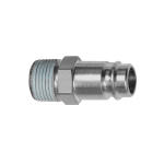 Einstecknippel NW10, AG 1/2"R Stahl gehärtet und vernickelt