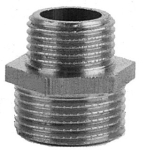 Gunmetal red. double nipple 3245 1.1/2" x 1.1/4" With external thread on both sides