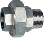 Verschraubung flach dichtend IG/AG 1.1/4", 25 bar Edelstahl 1.4408