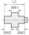 Flat-sealing screw connection IG/AG 2", max 10 bar stainless steel AISI 316L