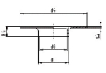 MRS flare for loose flange DN65 316L/316Ti MATT 70x2