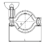 MRS Clampklammer leicht DN50/2" DN 50/2", 304L, poliert