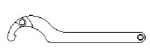 MRS hook spanner with joint DN50-100, nickel-plated TYPE 90/155 nickel-plated